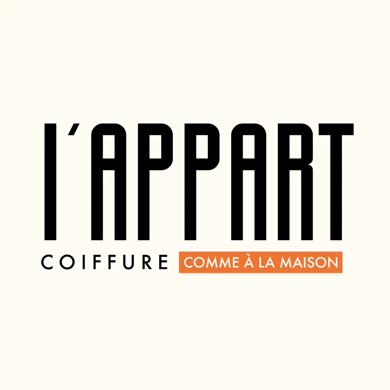Logo l’appart coiffure comme à la maison